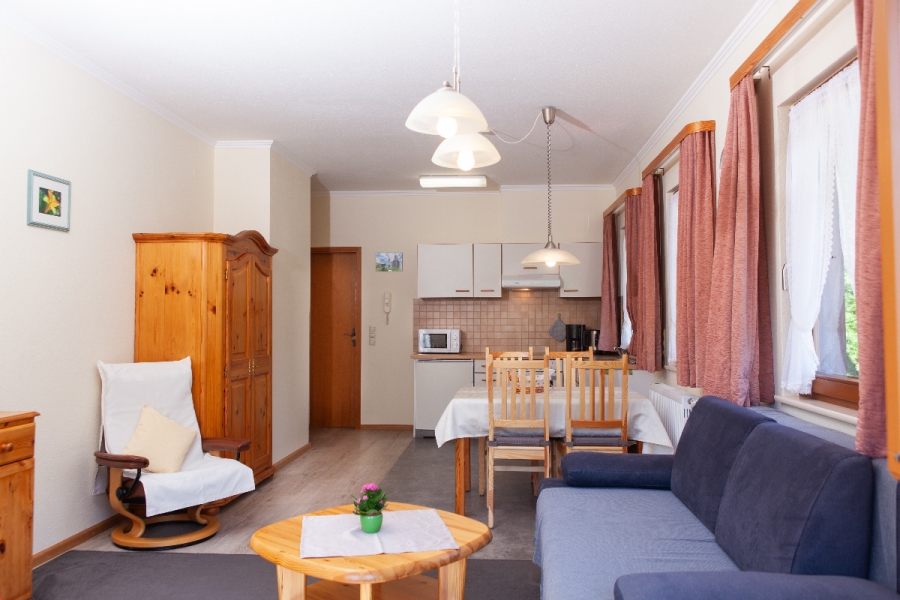 Wohnzimmer, Essbereich, Küche, Schwarzwald, Haus Keller Ferienwohnungen